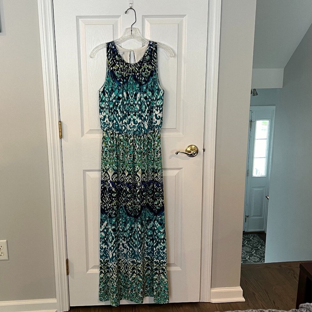 Green Patterned London Times Dress Size 8 (worn only twice!)